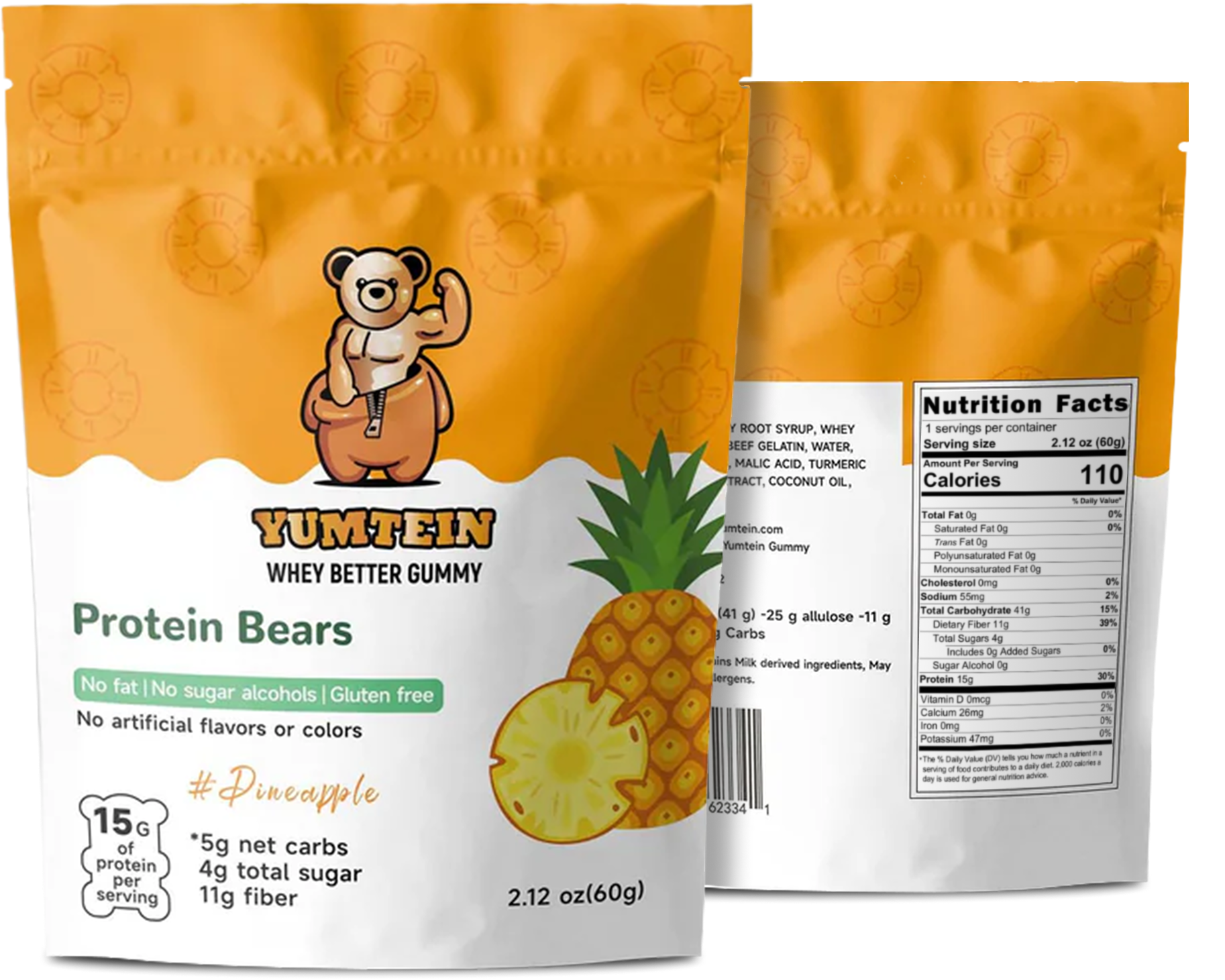 Pineapple Protein Gummy Bears