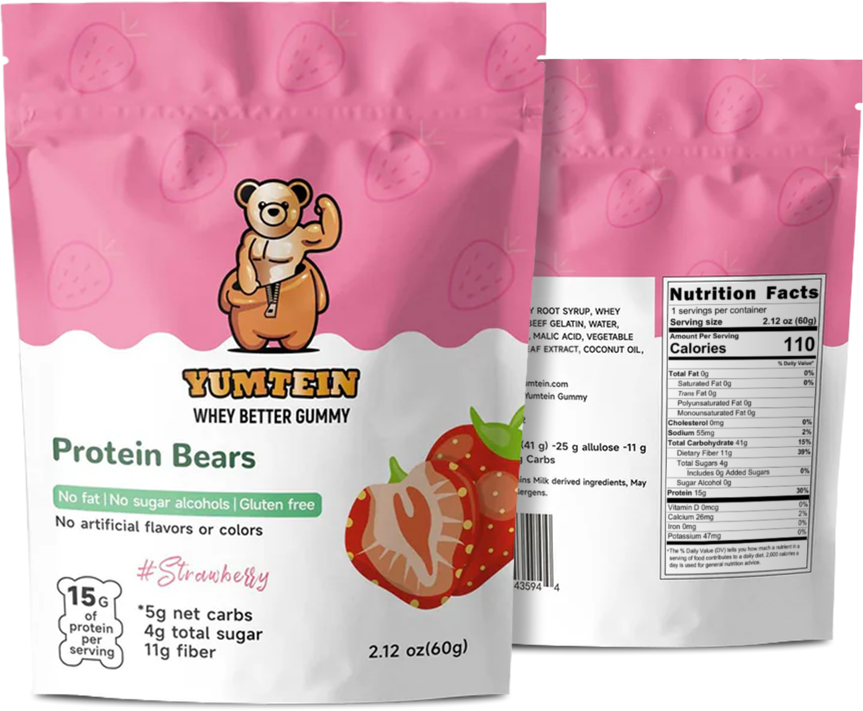 Strawberry Protein Gummy Bears