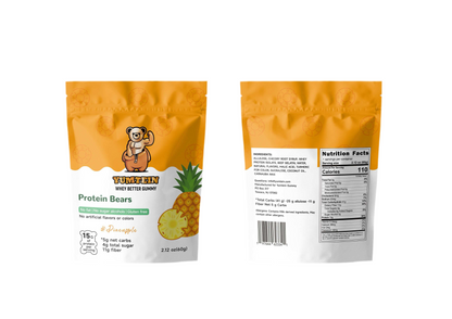 Pineapple Protein Gummy Bears (Pack of 6)