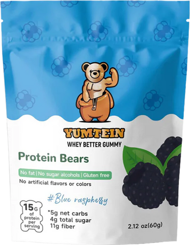 Blue Raspberry Gummy Protein Bears