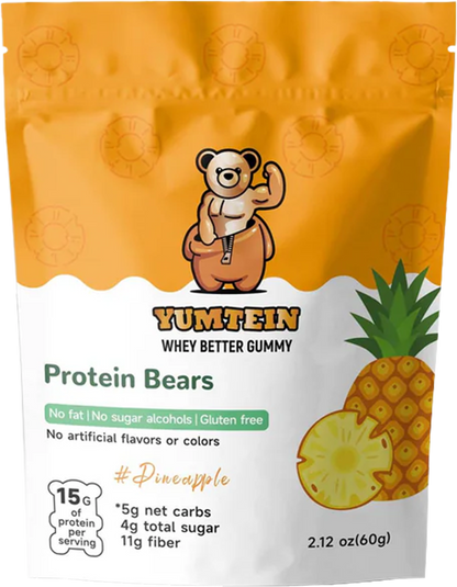 Pineapple Protein Gummy Bears (Pack of 6)