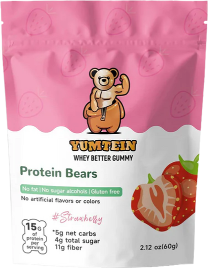 Strawberry Protein Gummy Bears (Pack of 6)