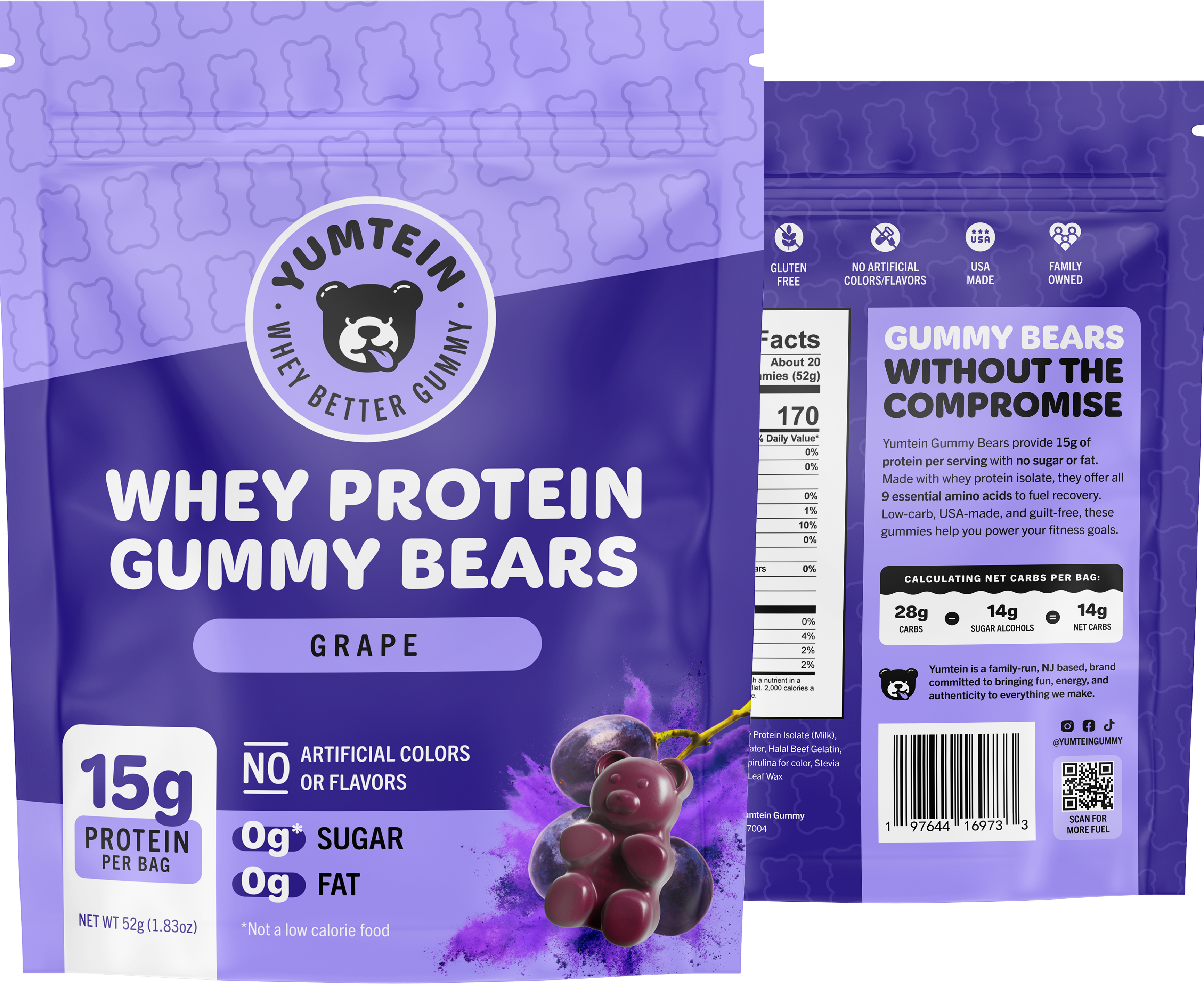 Grape Gummy Protein Bears