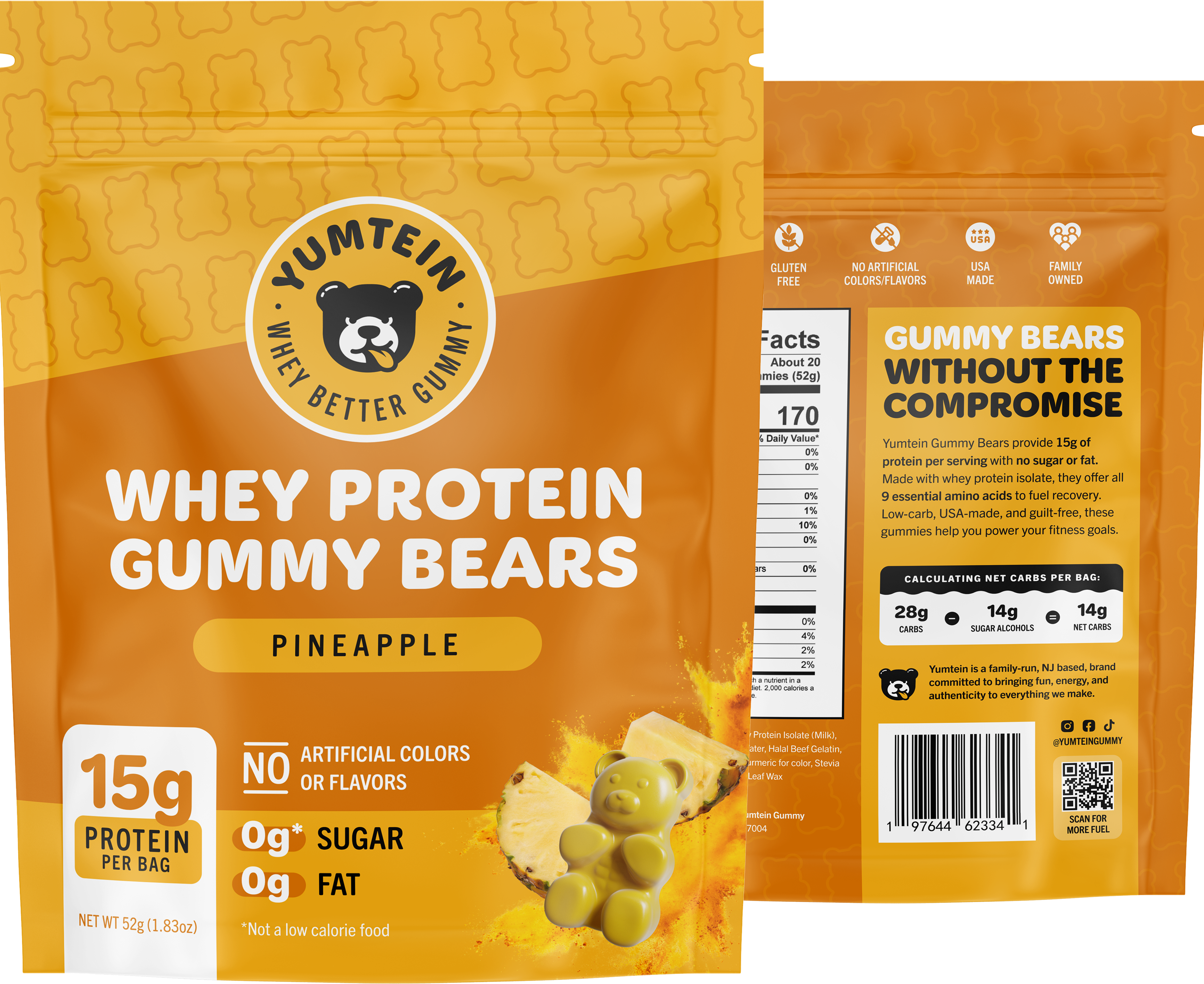 Pineapple Protein Gummy Bears