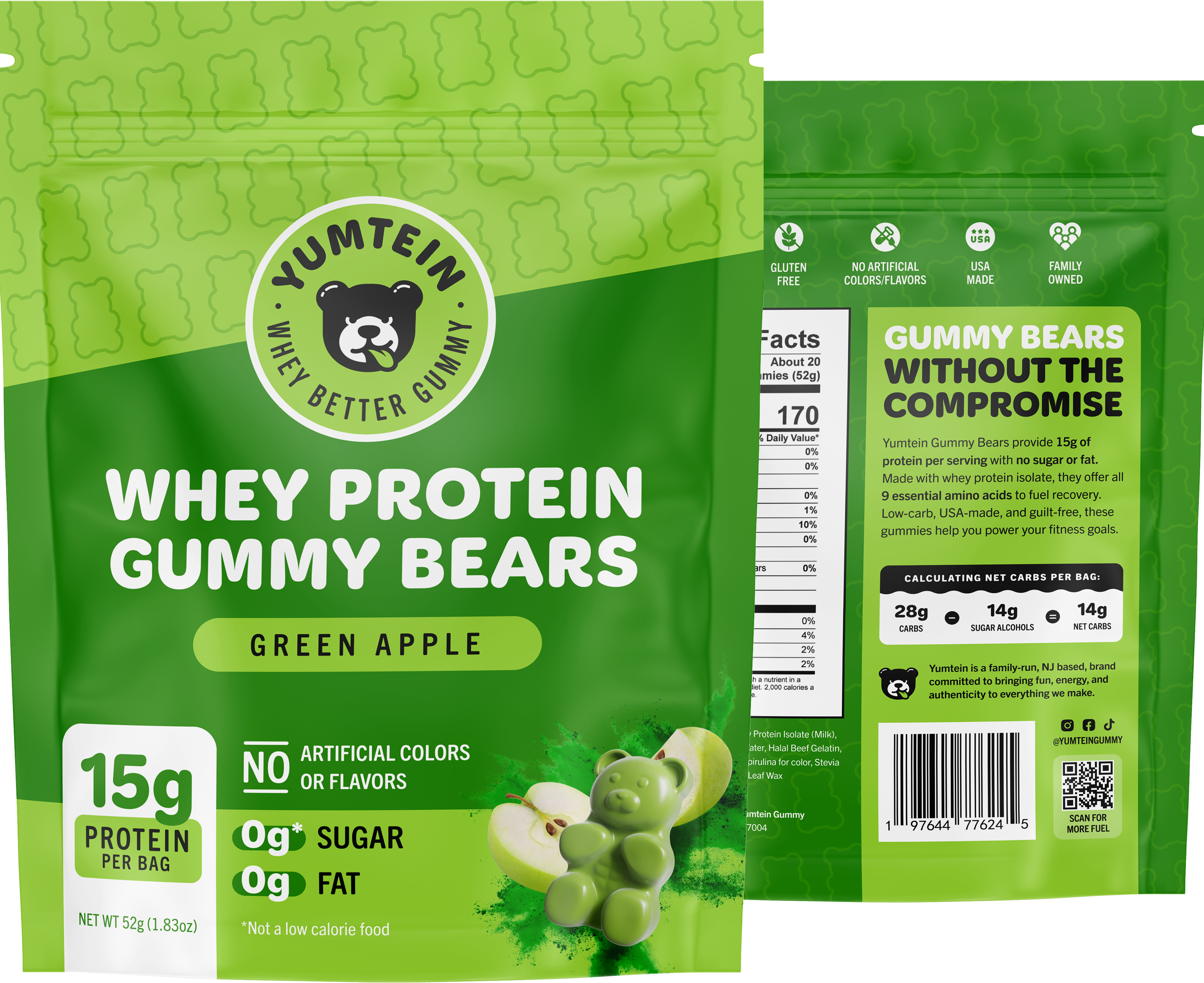 Green Apple Protein Gummy Bears