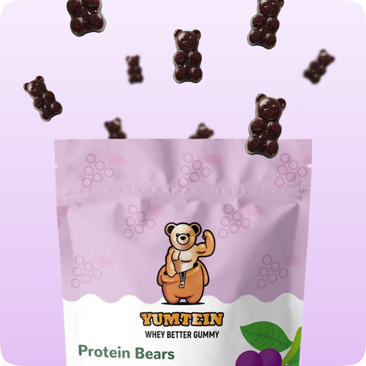 Grape Gummy Protein Bears