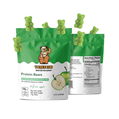 Green Apple Protein Gummy Bears (Pack of 6)