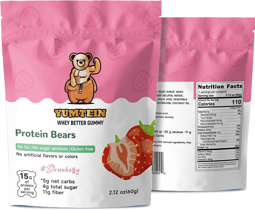 Strawberry Gummy Protein Bears