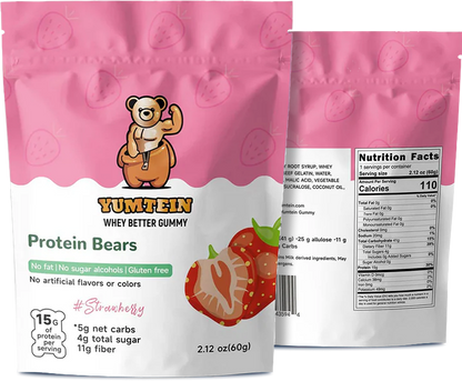 Strawberry Gummy Protein Bears