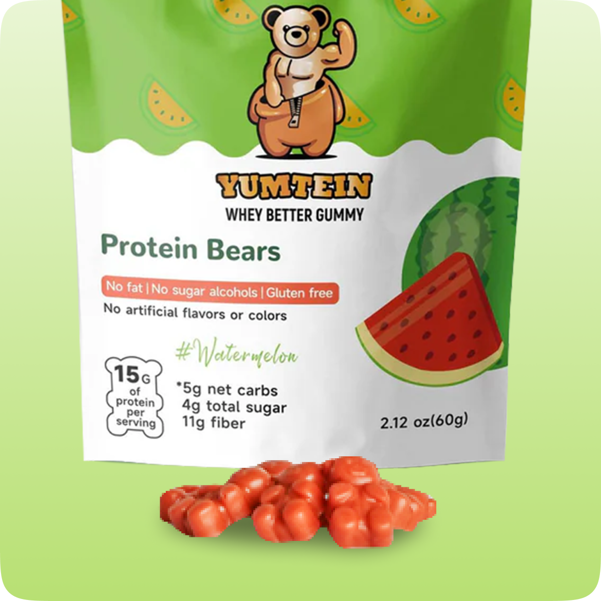 Watermelon Gummy Protein Bears