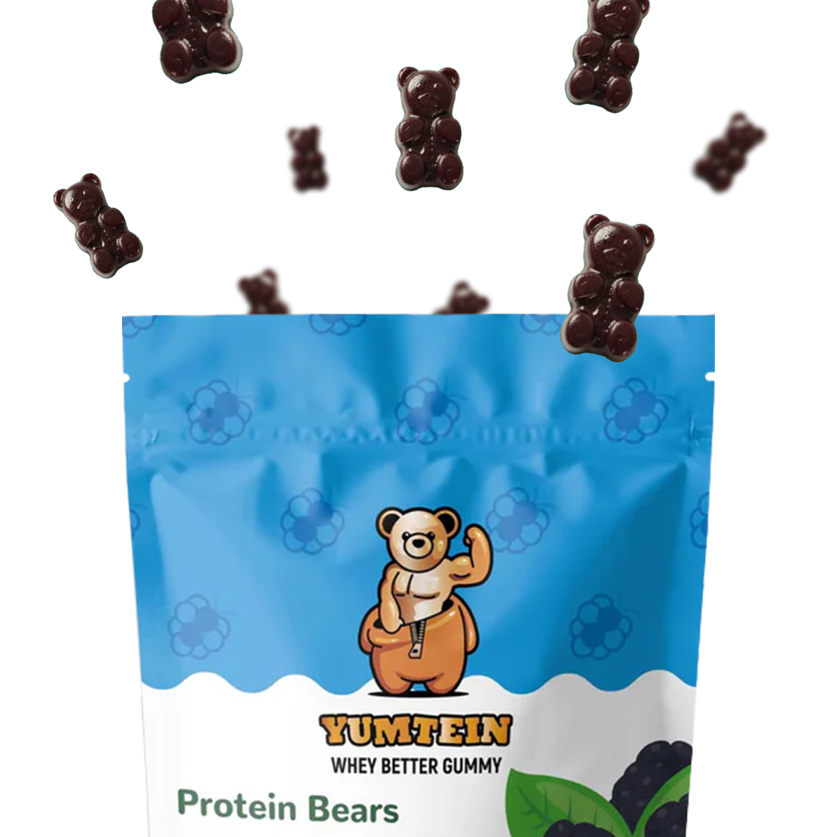 Blue Raspberry Gummy Protein Bears