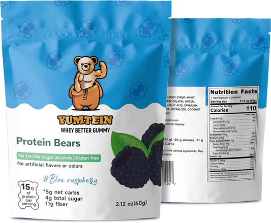 Blue Raspberry Gummy Protein Bears