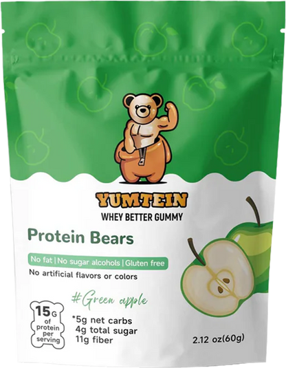 Green Apple Protein Gummy Bears (Pack of 6)